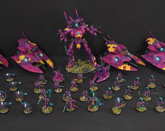 WH40K Ejército Eldar del Mundo Astronave: Comisión de Miniaturas Pintadas