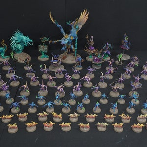 WH40K AoS Tzeentch Chaos Daemons Army Daemons of Ruin Horus Heresy Flamer Tzaangor Kairos Fatewaver Lord of Change Changeling