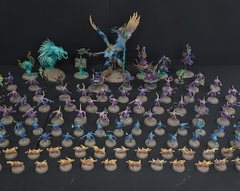 Ejército de Demonios del Caos de Tzeentch AOS WH40K: Comisión de Pintura del Ejército