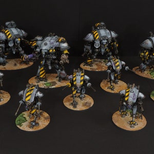 WH40K Imperial Knights Army Questoris x 3, Dominus x 1, Armiger x 7 COMMISSION