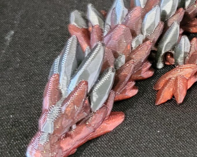 Small 3D Printed Gemstone Dragon, Sensory Fidget Toy, Articulated Dragon Figurine, Room Decor, Dragon Toy, Desktop Toy