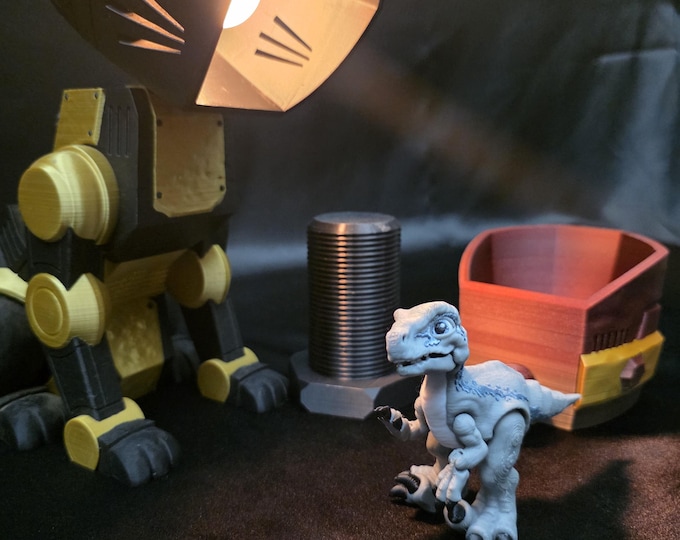 Mecha Cat Lamp, 3D Printed Lamp, Night Lamp, Light, Tunable, Room Decor, On/Off Switch