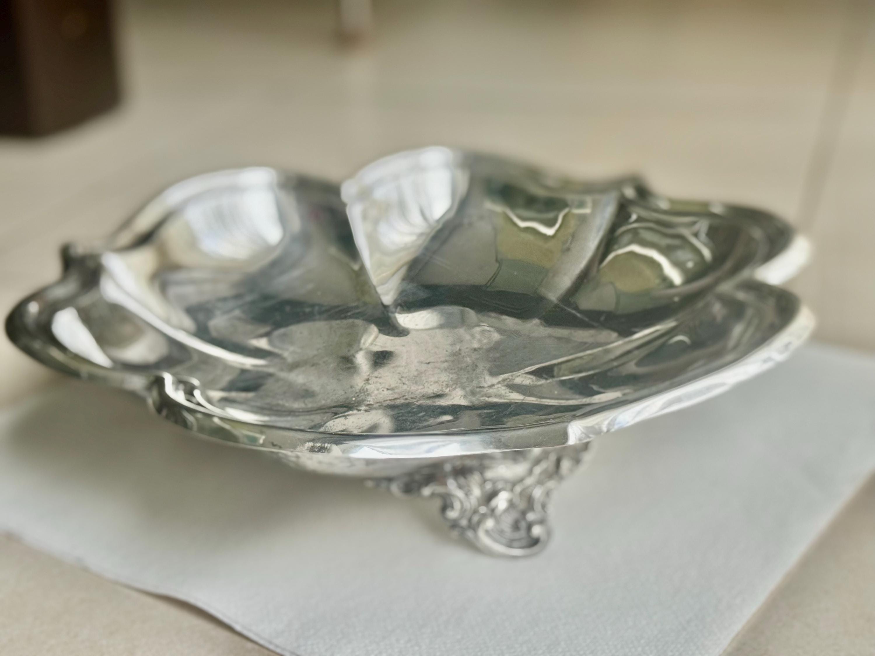 Ornate Viking Plate Footed Fruit Bowl – 12” Wide –  Made in Canada