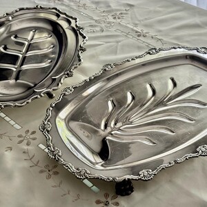 Elegant Vintage Silverplate Meat Trays – Footed – Ornate & Functional – Sold Individually bild 5