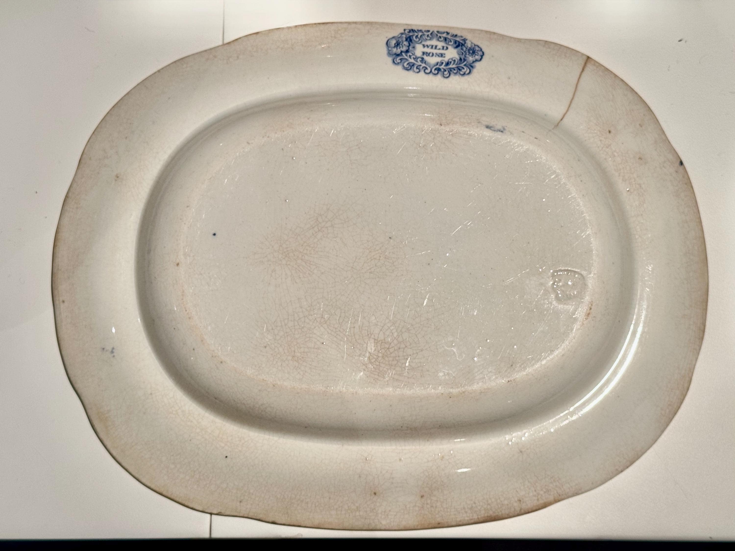 Rare Unique Antique Blue & White Transferware Wall Plate Collection – 5-Piece Assortment
