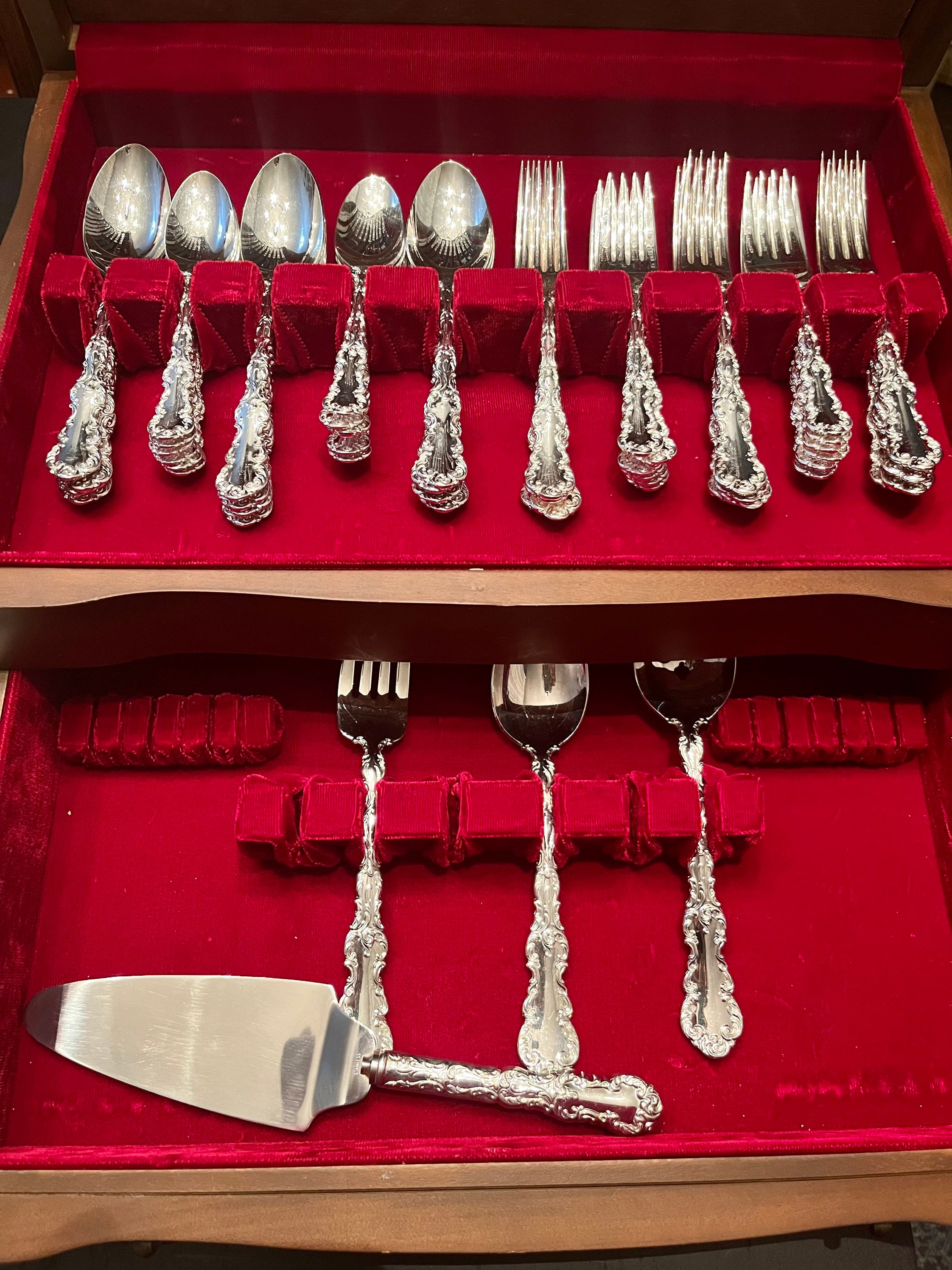 Vintage louis Silver Plated Wallace Silverware Complete Etsy