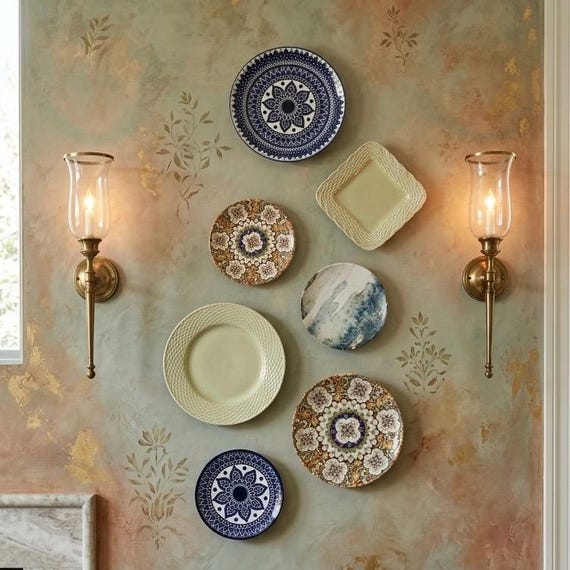 Curated Vintage Plate Wall Set – European Cottage Decor