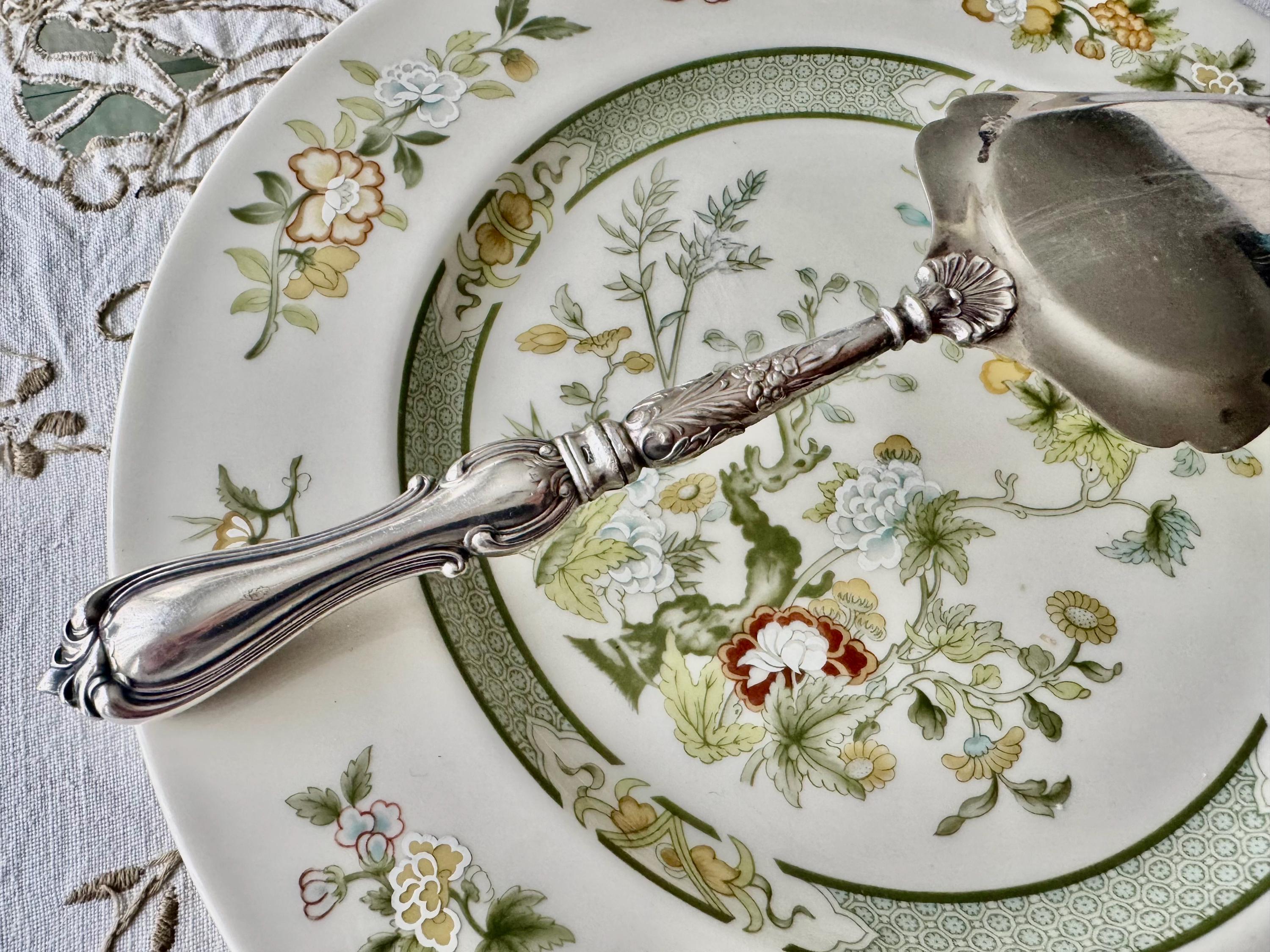 Antique WMF German Silverplate Cake Server – Ornate Engraved Serving Slice
