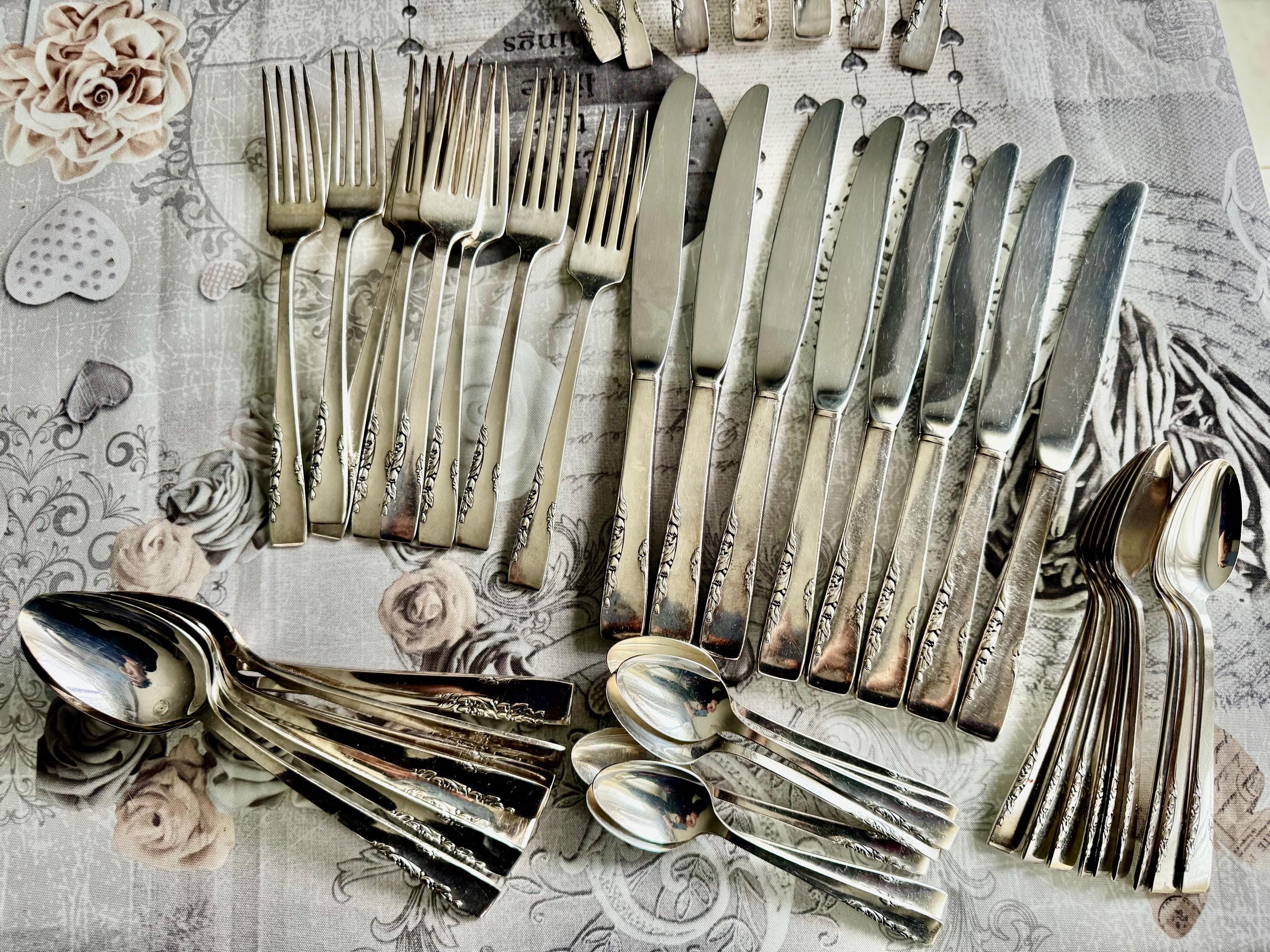 Vintage 1881 Rogers “Proposal” Silverware Set — Serving Set with Carving Knife