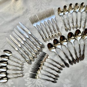 Vintage Oneida Huntington USA (Stainless 1977-1991) Flatware Set – Complete Set for 6 (36 items) Bild 9