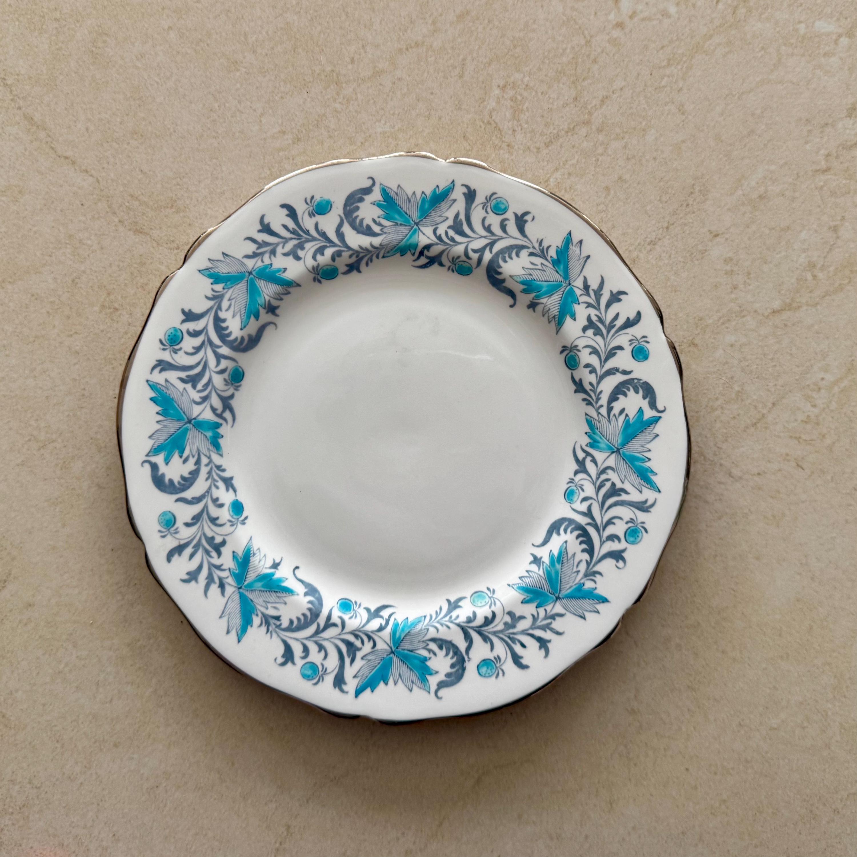 Vintage Mixed Wall Plate Gallery Set Of 7 — Italian Faenza Garofano, Riviera Japan, Royal Albert, Foley, Queen’s Finland & Blue Onion