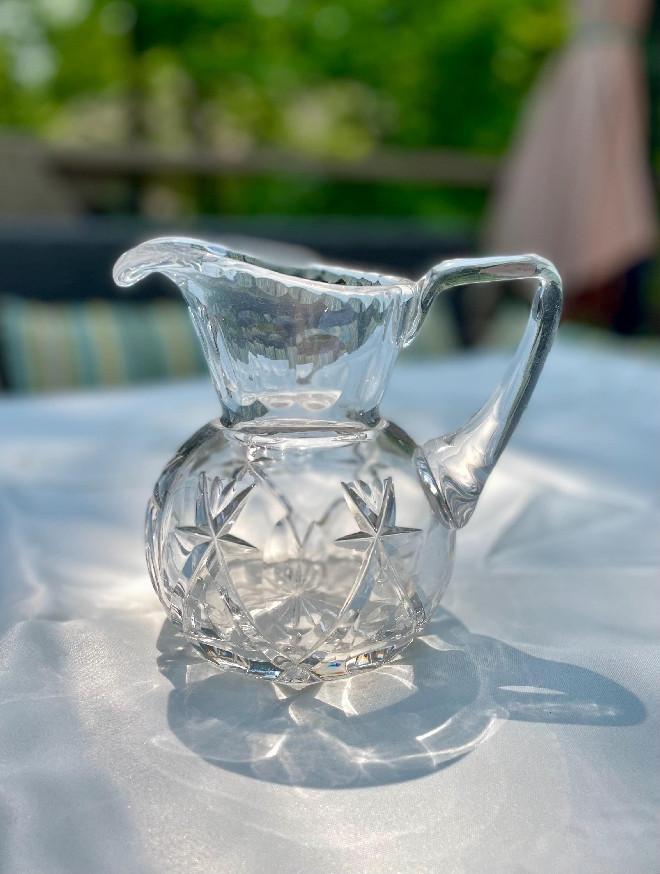 Vintage Heavy Crystal Glass Pitchers – Choose Your Size & Style