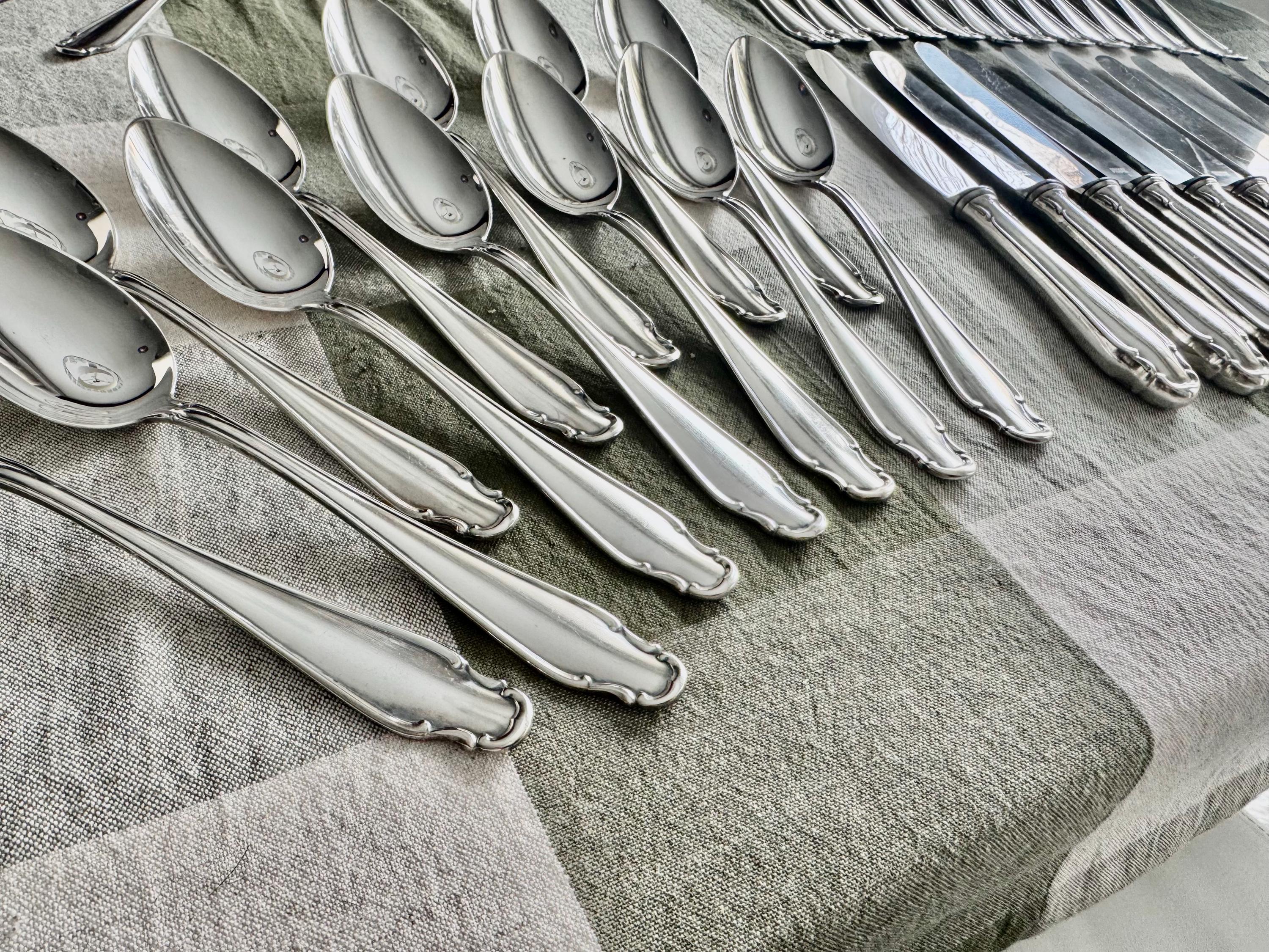 Rostfrei Solingen Silverplate Flatware – Complete Service for 11 + Extras – Germany
