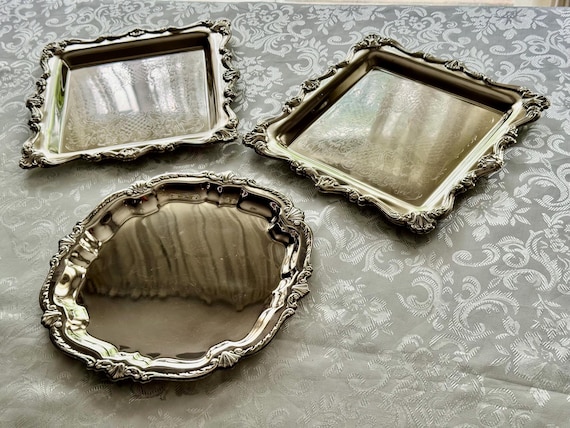 Vintage Silverplate Square Trays – Sold Individually — Old English Reproduction