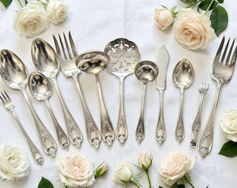 Vintage 1847 Rogers Bros Triple XS, Old Colony Silver Plate. 59 Pc