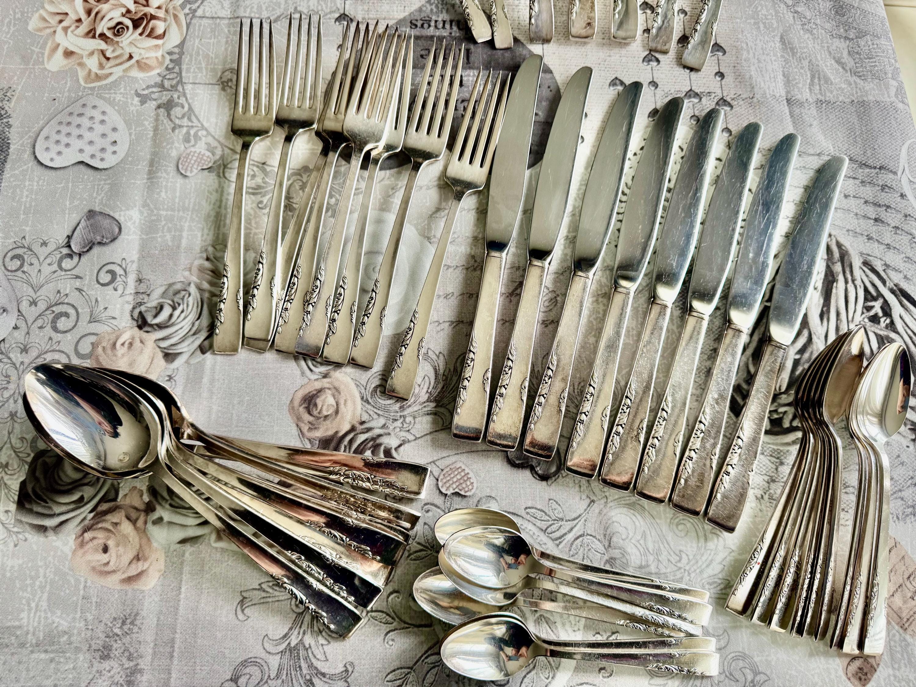Vintage 1881 Rogers “Proposal” Silverware Set — Serving Set with Carving Knife