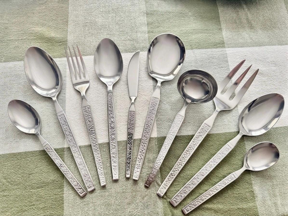 Vintage Japan Rose Cutlery - Etsy UK