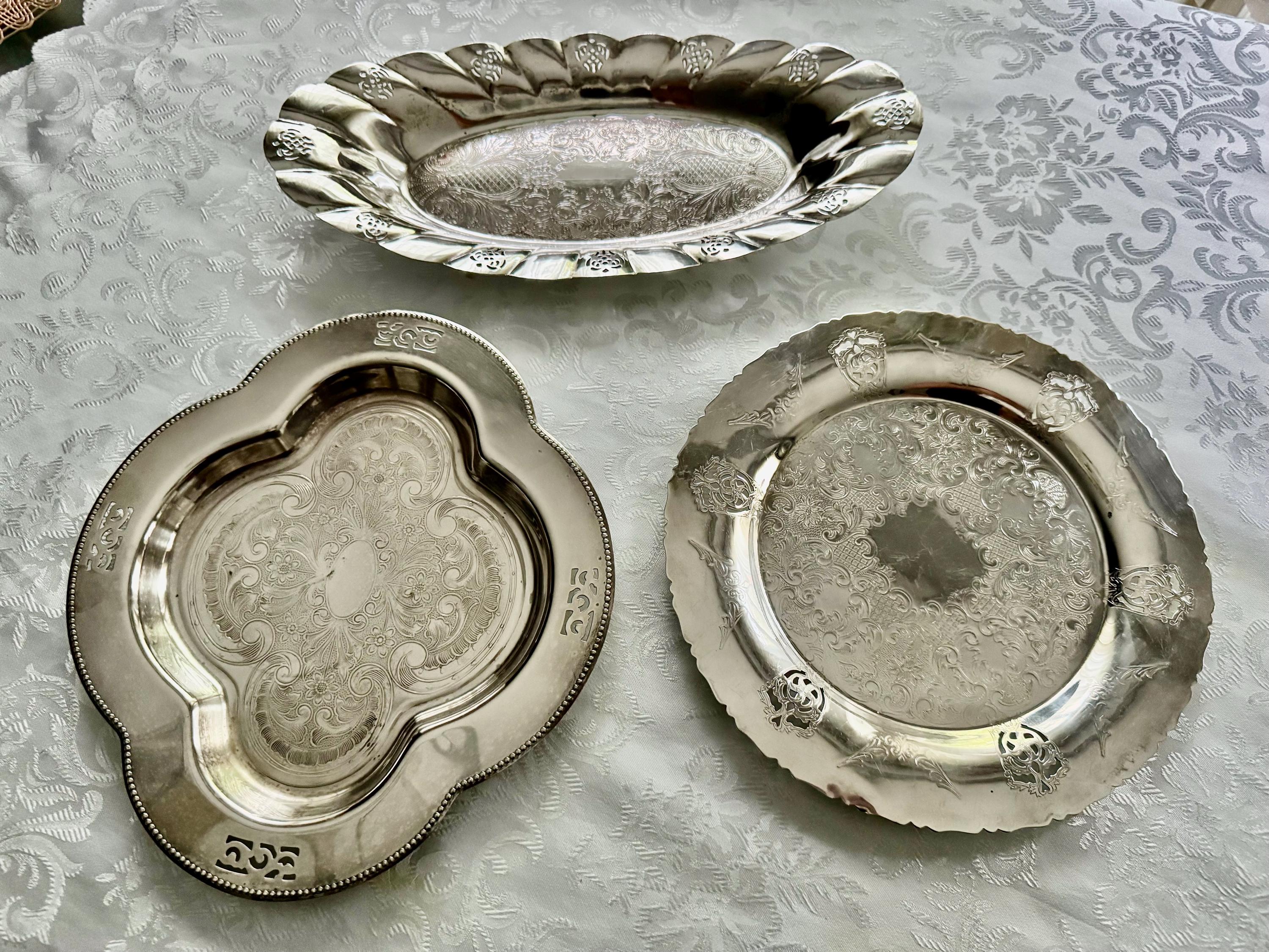 Vintage Canadian Silverplated Perforated Trays – Variety of Designs – Made in Canada – Sold Individually