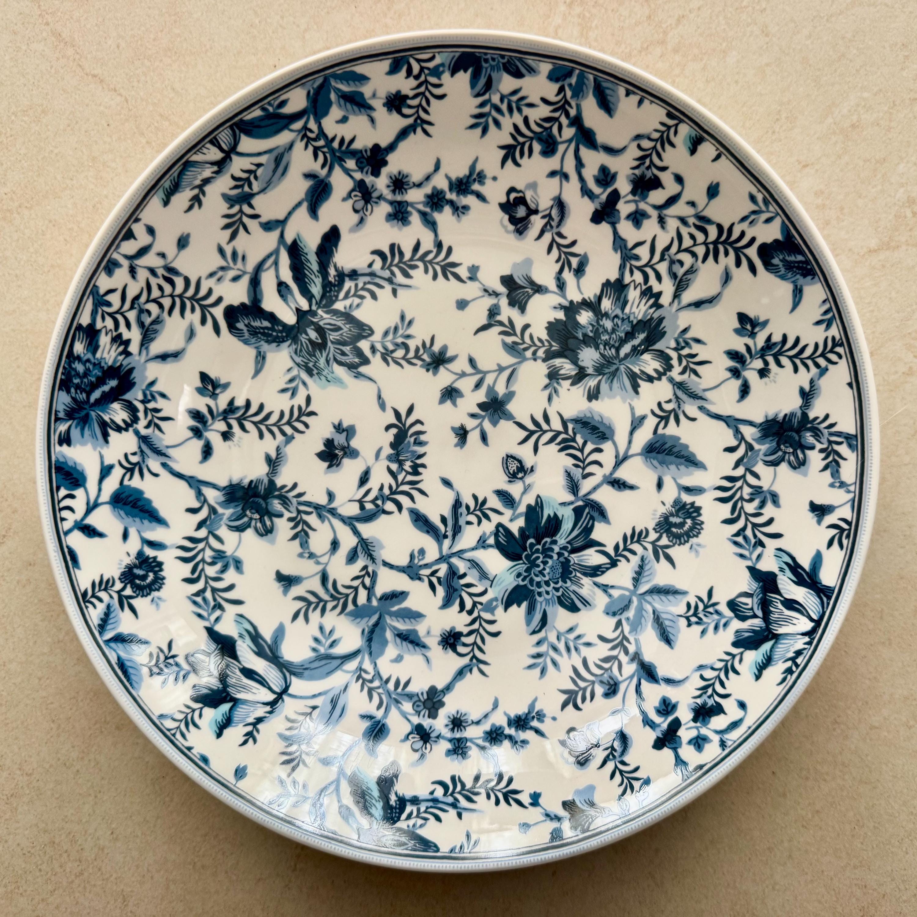 Vintage Mixed Wall Plate Gallery Set Of 7 — Italian Faenza Garofano, Riviera Japan, Royal Albert, Foley, Queen’s Finland & Blue Onion