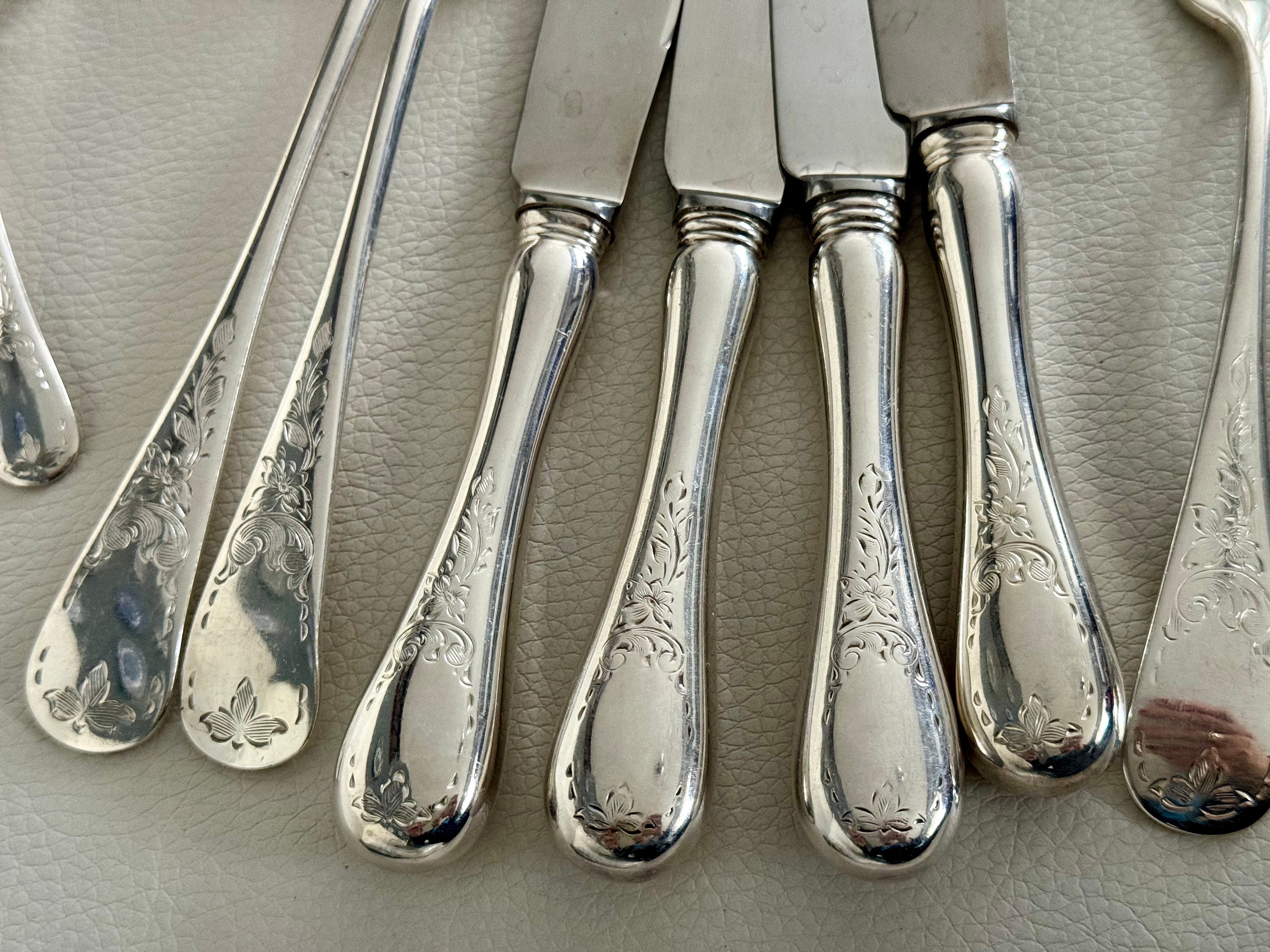 Vintage Birks Regency - Silver Plated - Queen Mary - Complete Set for 6 or 12 Persons