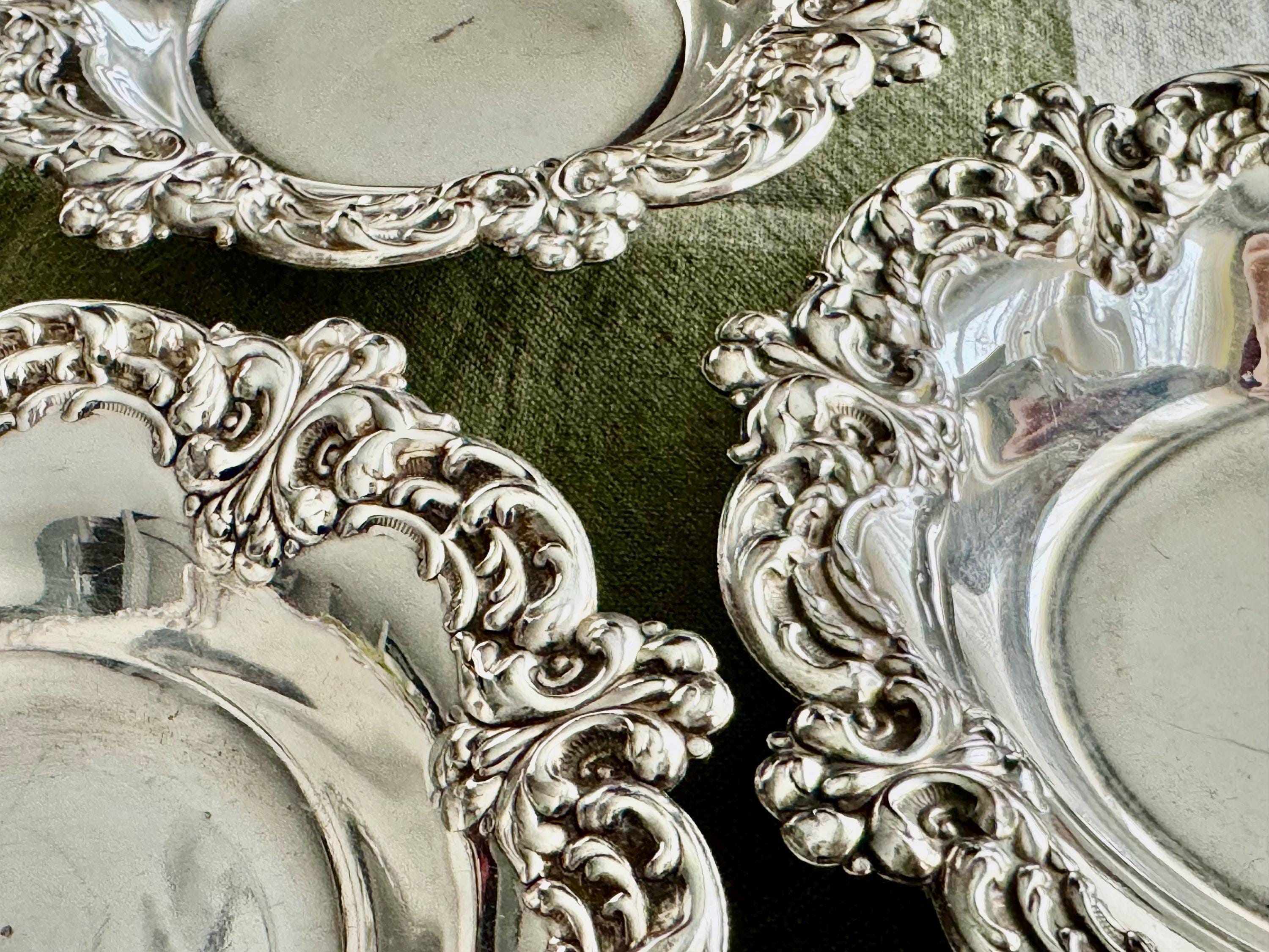 Vintage Viking Plate Silverplated Nut Dish – Rococo Revival Jewelry Tray — Small Round Silver Trays