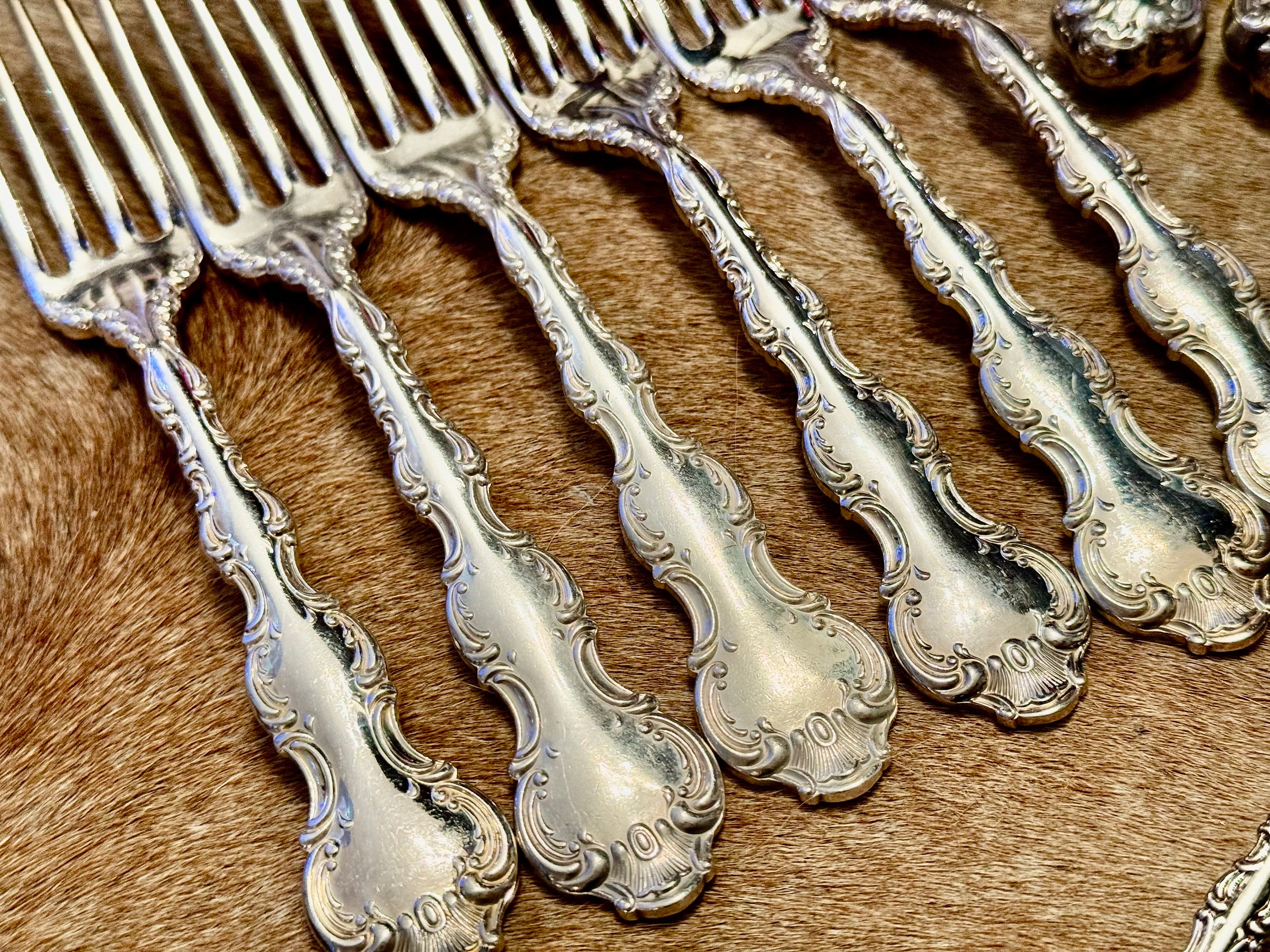 Vintage Birks Regency Plate “Louis De France” Complete Silverware Set for 6