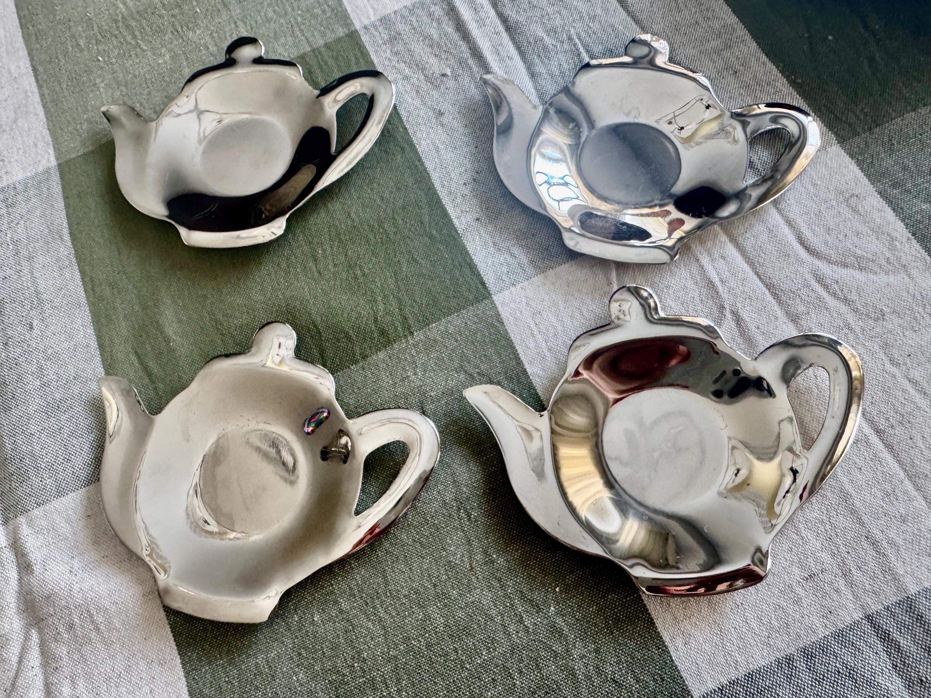 Vintage Silverplate Tea Accessories – English Toast Rack, Teabag Holder, Creamer & Sugar