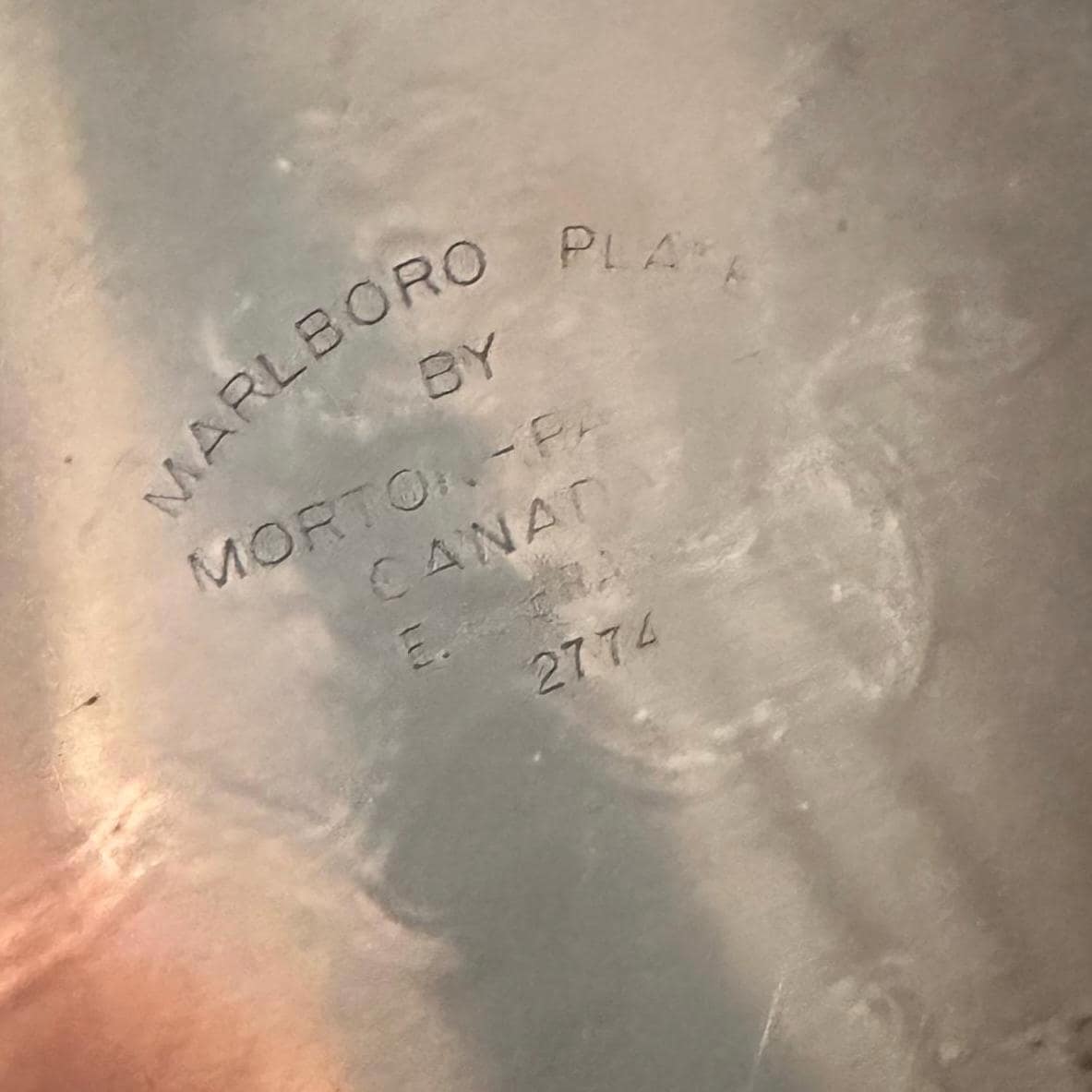 Vintage Marlboro Plate Morton-Parker Silverplate Tray — Floral Chinoiserie Bamboo Rim — Made in Canada