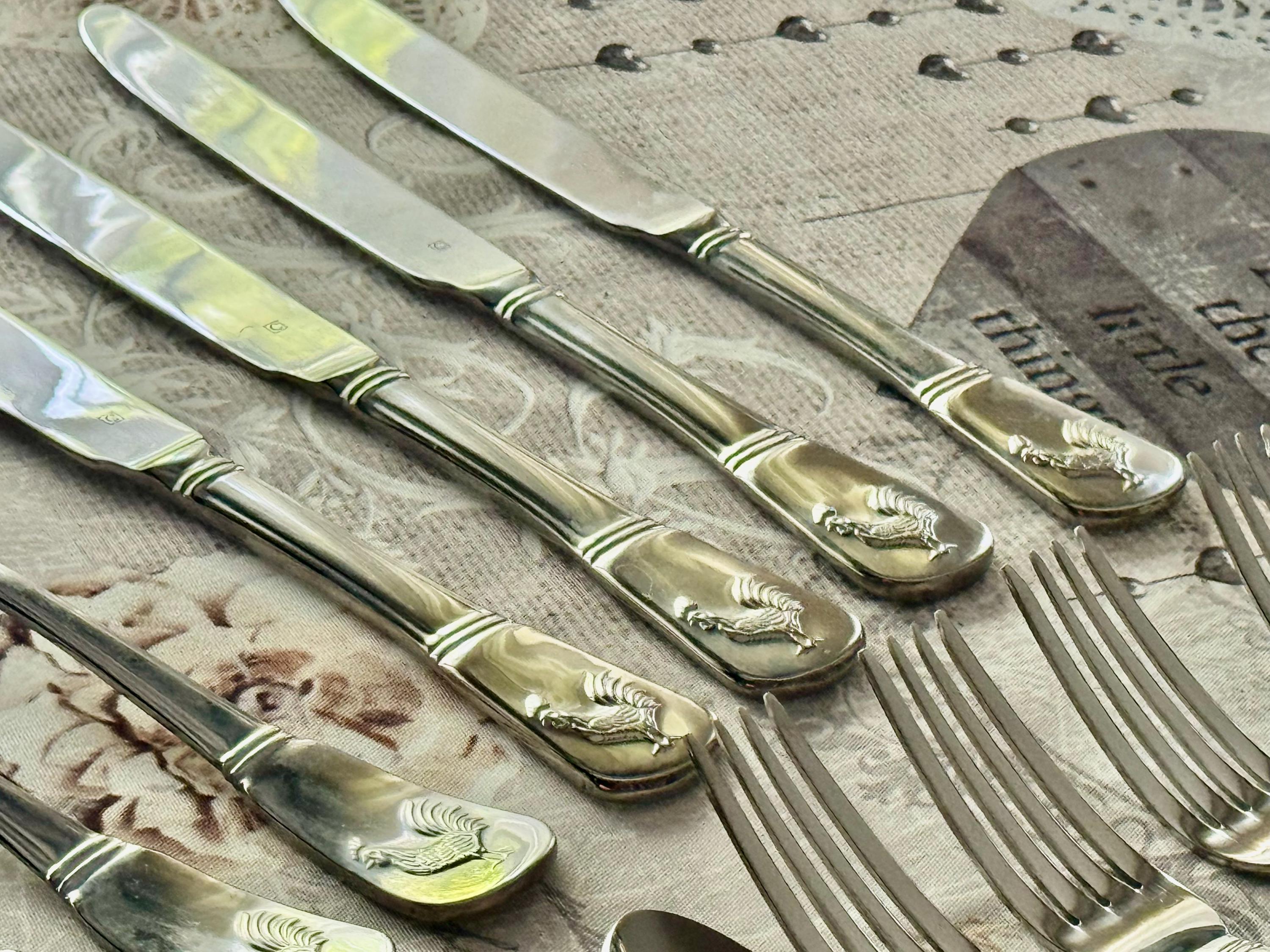 Cuisinart Elite Rooster Flatware Set for 4 – 16 Pieces – Stainless Steel