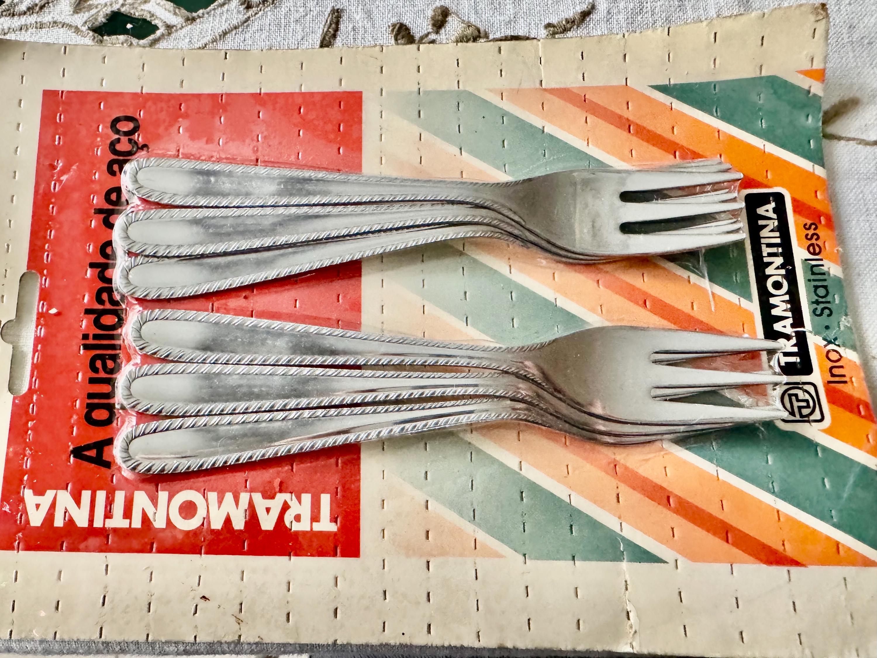 Vintage Stainless Hors d’Oeuvres Forks – 6 Styles Cocktail Appetizer Fork Sets