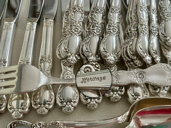 Vintage Silver Plated Flatware Set: Heritage by 1847 Rogers Bros — 8 Person Set (40 items)