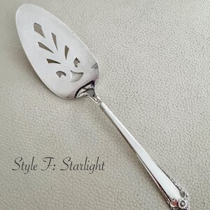 Vintage Perforated Silver Plated Cake Pie Servers - Sold Individually - Pick your favorite Style F: Starlight
