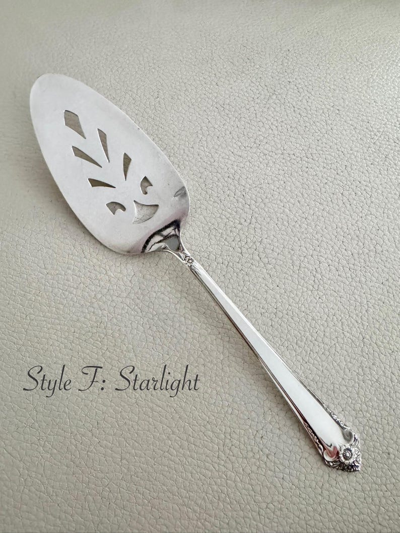 Vintage Perforated Silver Plated Cake Pie Servers - Sold Individually - Pick your favorite Style F: Starlight