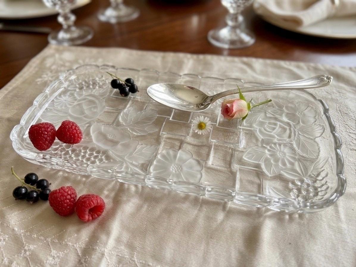 Vintage Napoli Glass Serving Tray — Crystal Clear Industries