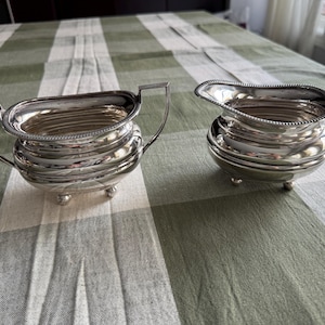 Vintage Silverplate Tea Accessories – English Toast Rack, Teabag Holder, Creamer & Sugar 3. Creamer & Sugar