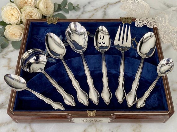 Vintage Wakefield Silverplate Serving Set — 8 Items, International Silver