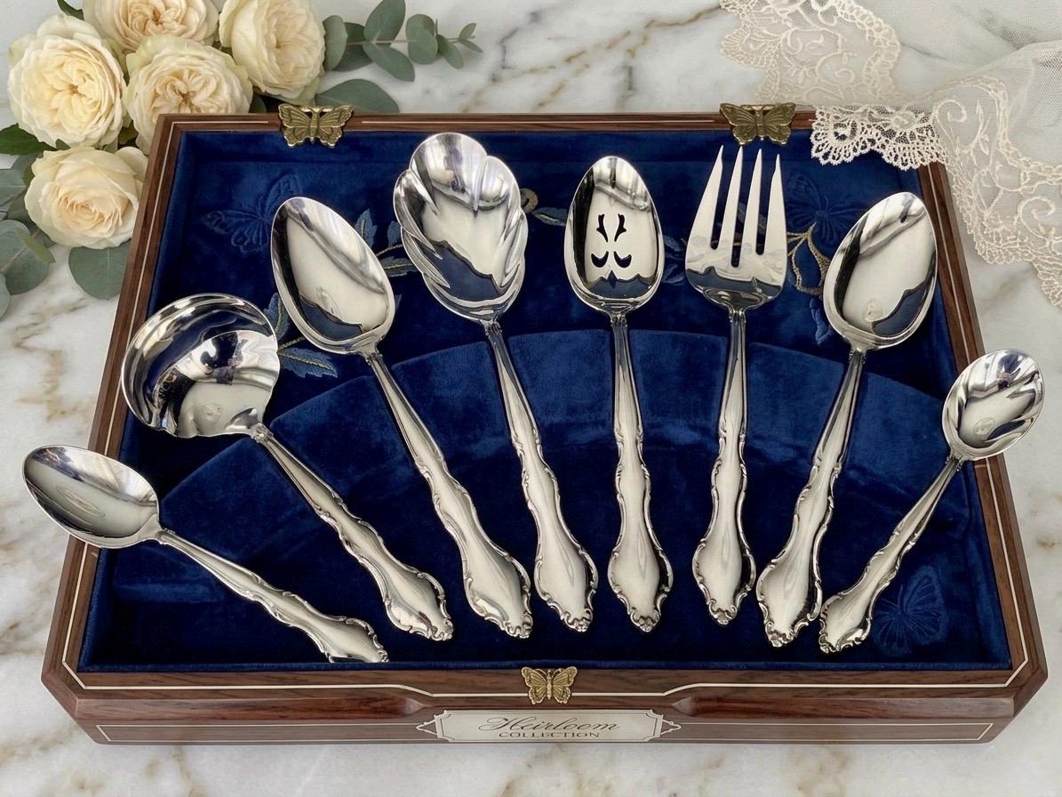 Vintage Wakefield Silverplate Serving Set — 8 Items, International Silver