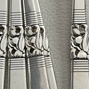 Vintage 1948 Morning Star Silverware Set – Art Deco Community Oneida for 8 (48pcs) image 3