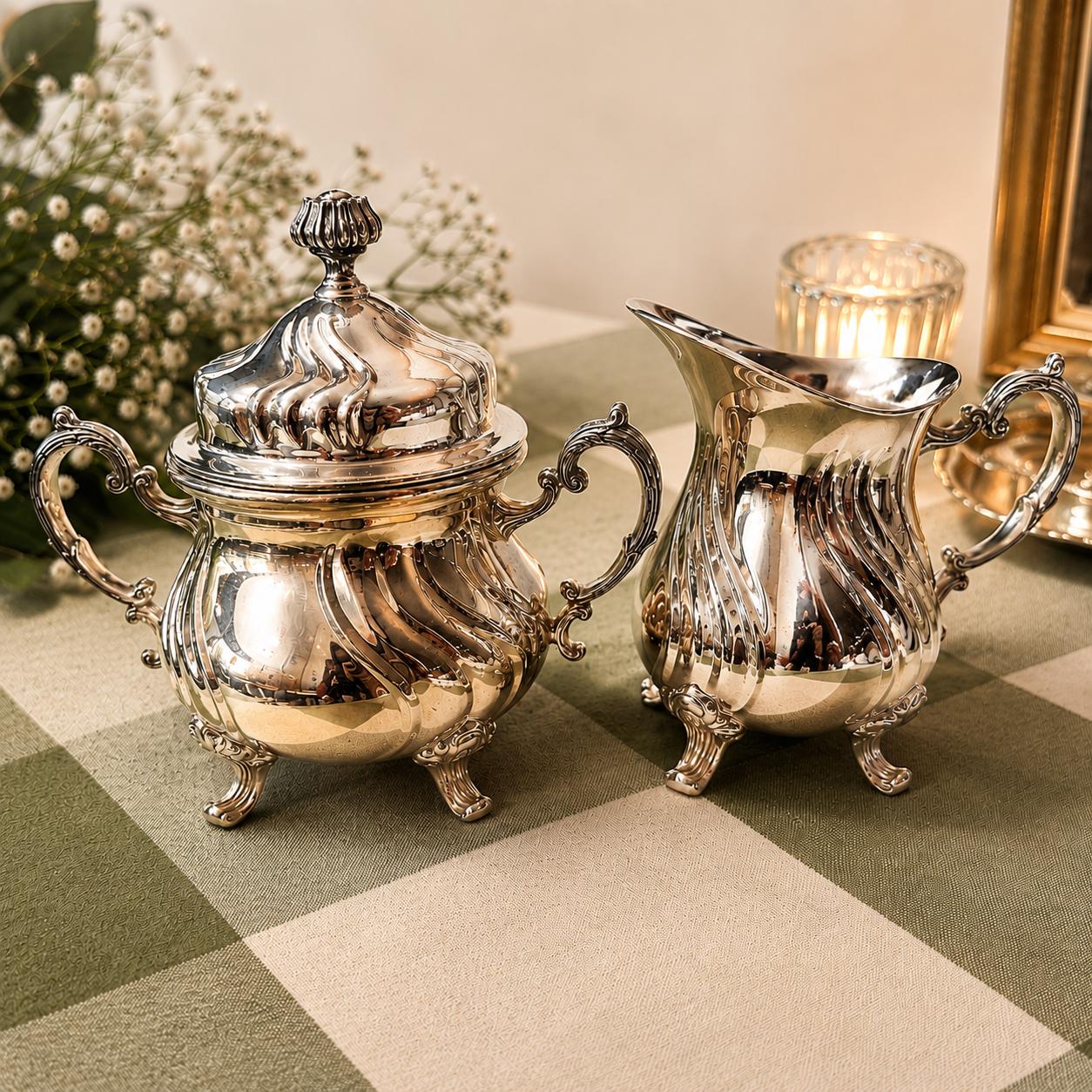 Vintage Viking Plate Canada Silverplate Tea & Coffee Service – 4 Piece Set