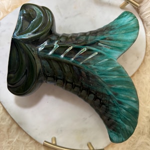 Blue Mountain Pottery Leaf Vase – 8.5” Tall – BMP Canada Green Drip Glaze bild 10