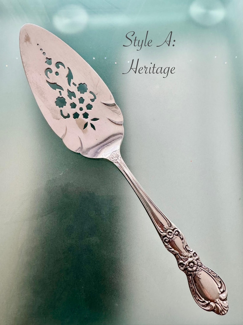 Vintage Perforated Silver Plated Cake Pie Servers - Sold Individually - Pick your favorite Style A: Heritage