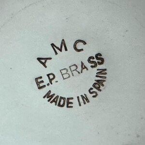 Vintage AMC EP Brass Dessert Coupes — Elegant Footed Silverplate, SPAIN image 5