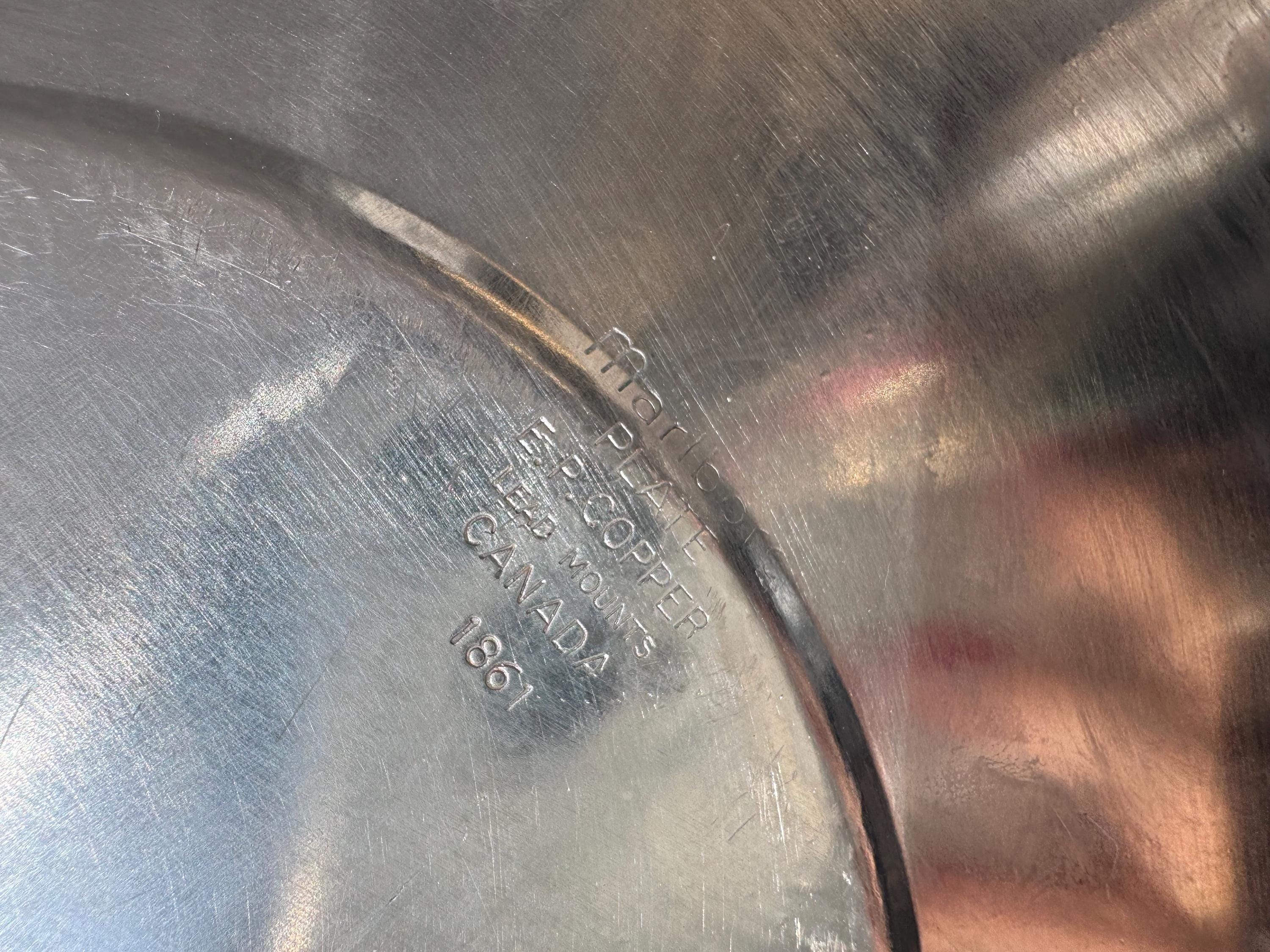 Marlboro Plate Handled Tray – E.P. Copper Canada – 10” Engraved