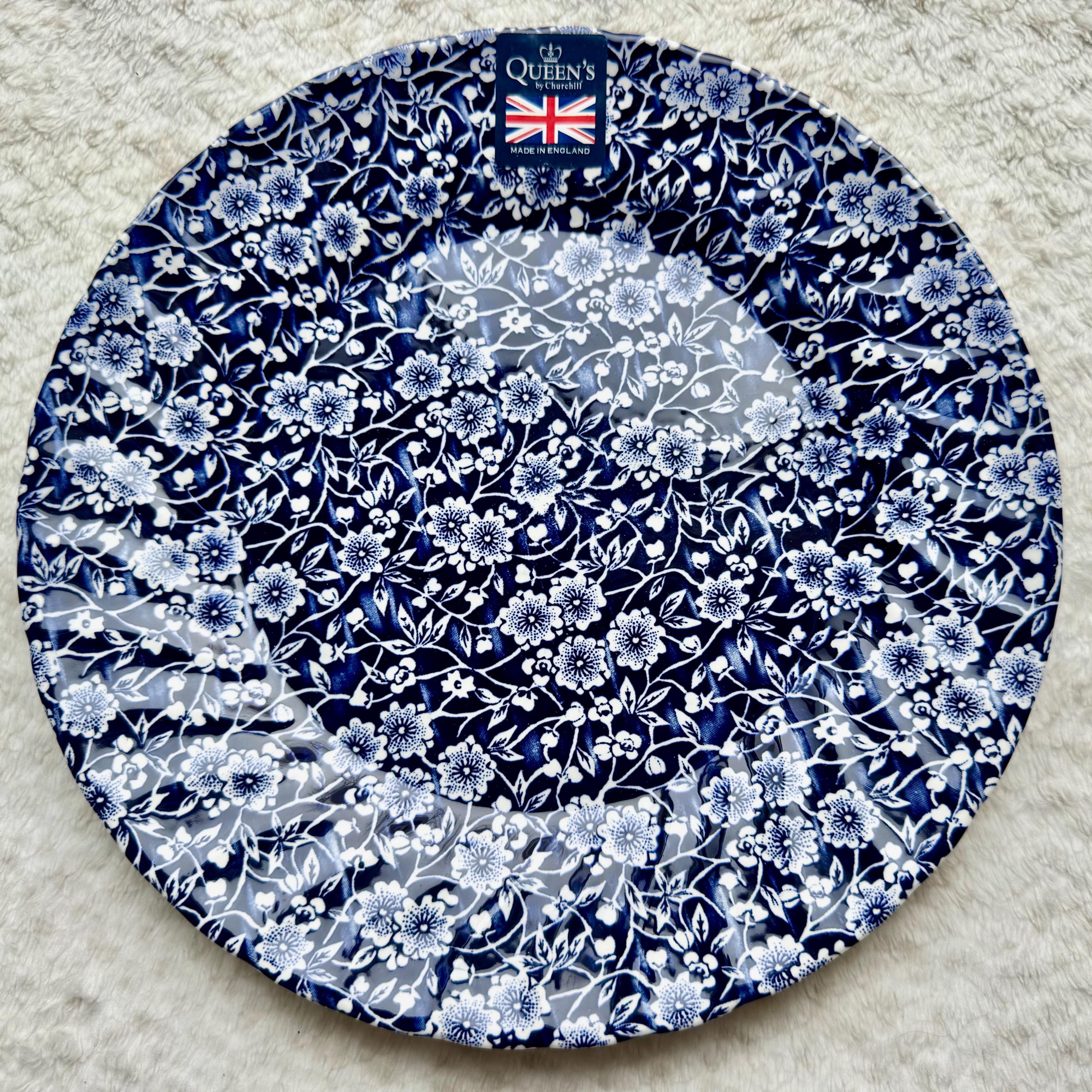 Vintage-Inspired Blue & White Dinner Plates — Mix Match Your Favorites — Made in England