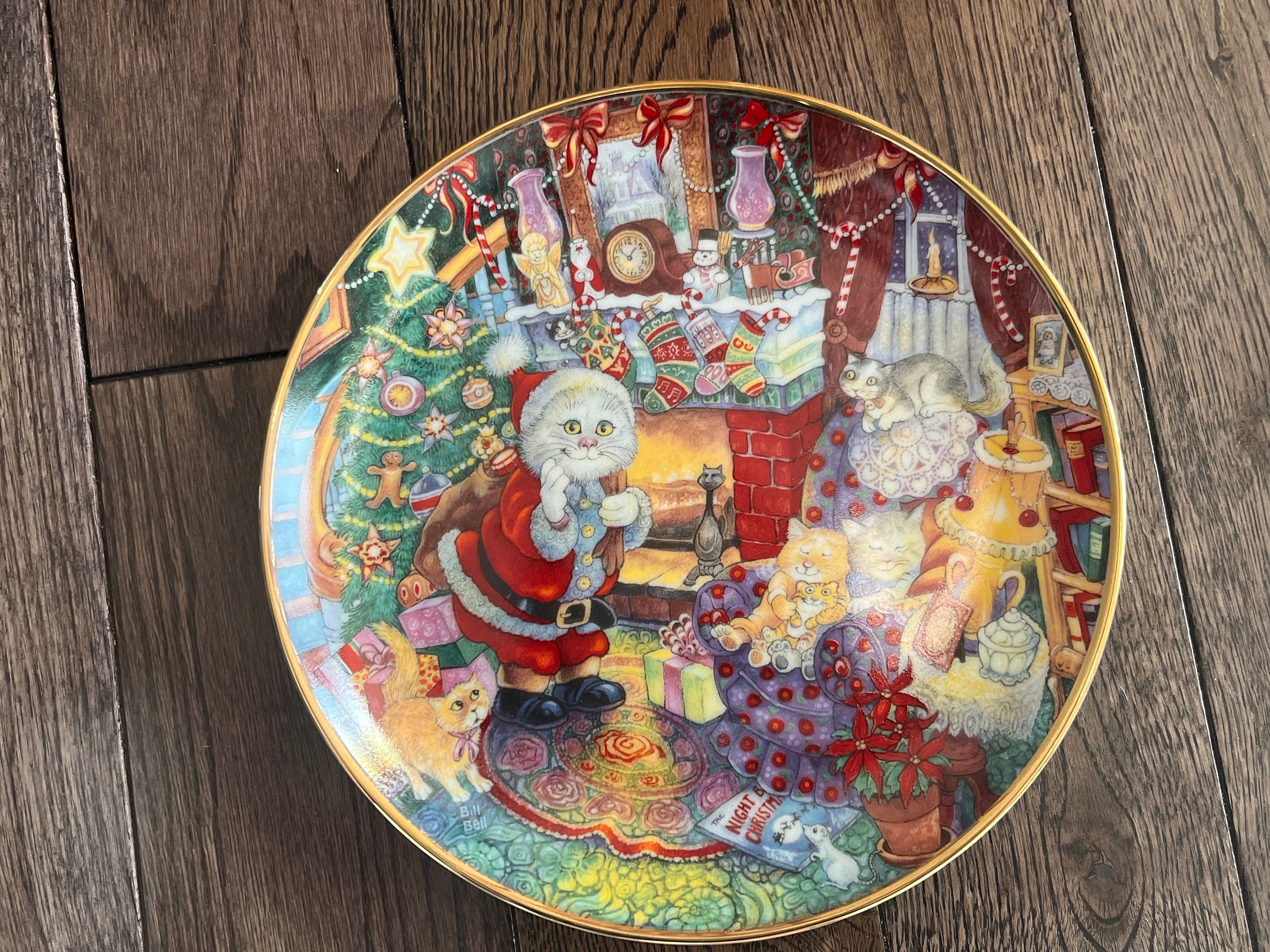 Franklin Mint Heirloom - Super Bright and Fun Decor - Decorative Plates 8” - Christmas, Easter & Valentines
