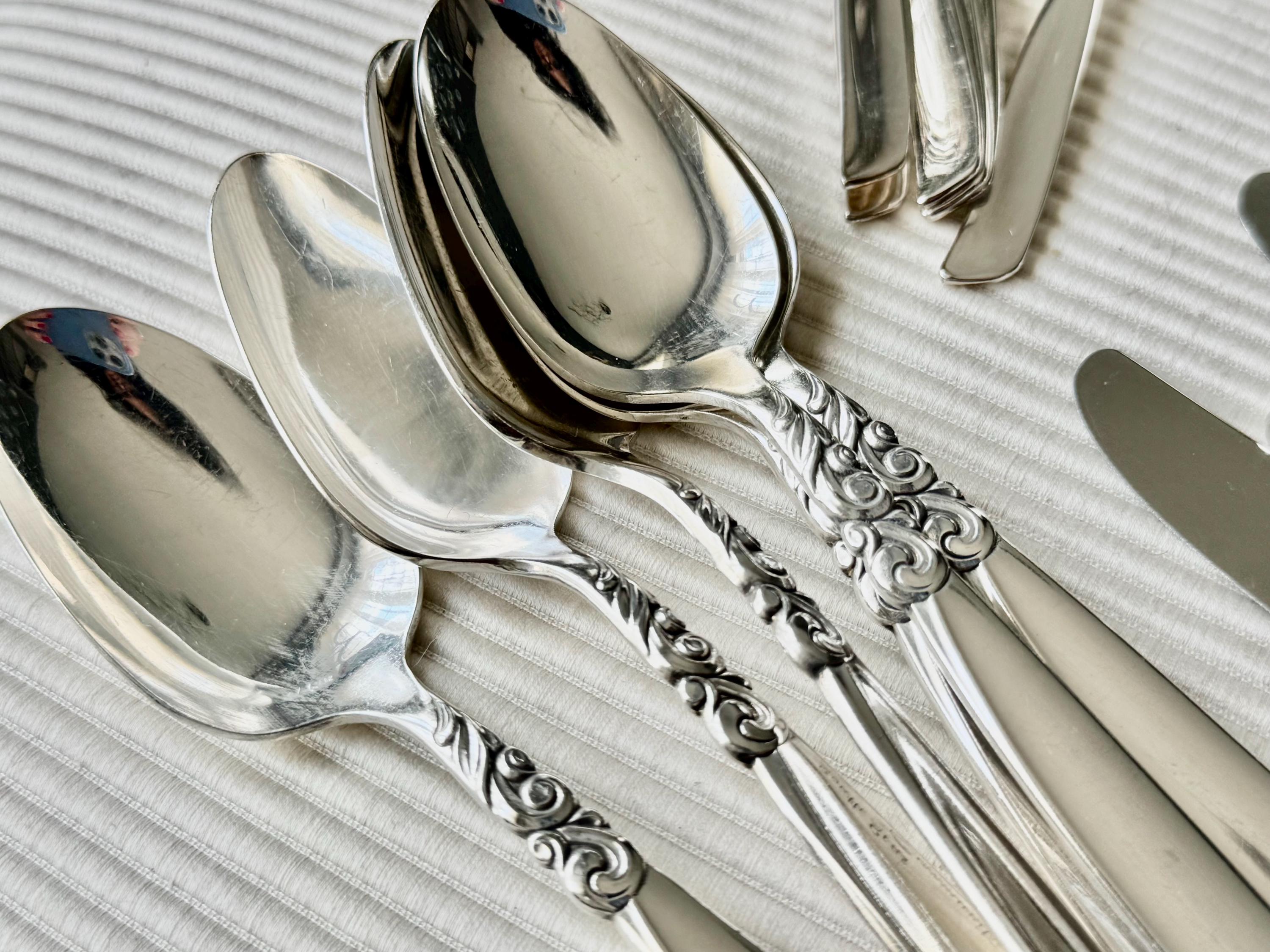 Vintage South Seas Community Silverplate Flatware Set (47 items) – Full Set for 6 Persons (Mid-Century)