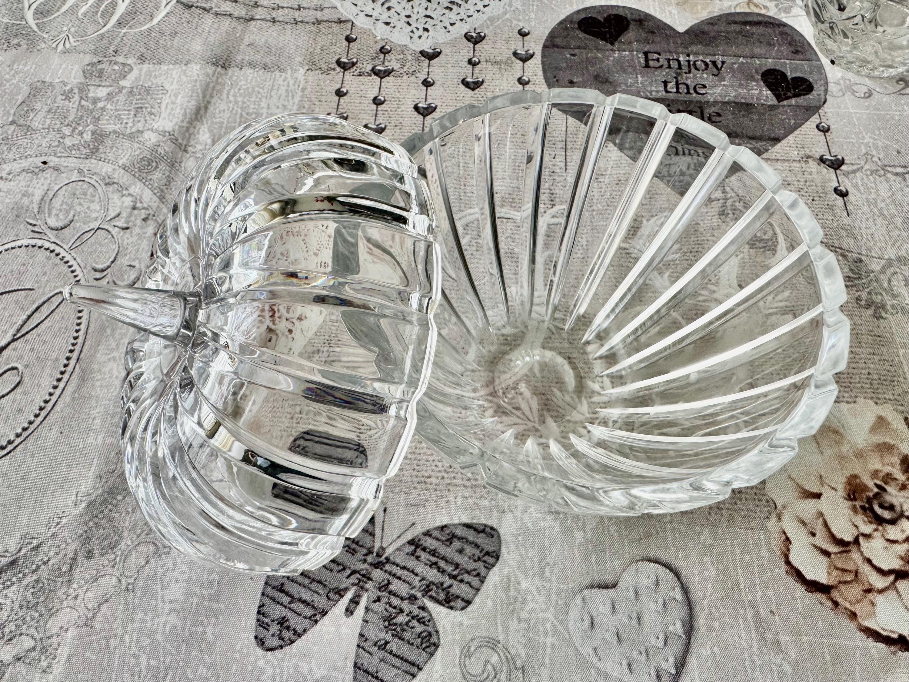 Vintage Crystal Candy Dish with Lid — Each Trinket Jar Sold Individually