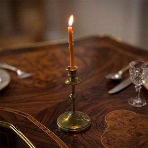 Vintage Brass Candle Holder Collection — Sold in Pairs or Standalone Candelabras 5.Medium Single 6.5”