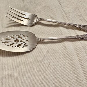 Vintage Oneida Silverplate Cake Server and Cold Meat Forks Set - 3-Piece Serving Set Bild 11