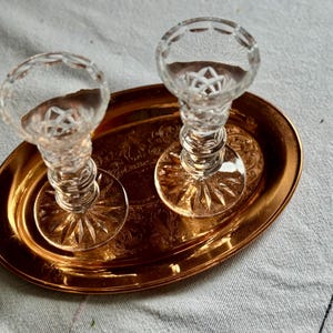 Pair of Vintage Cut Crystal Candlesticks – Likely Waterford bild 6